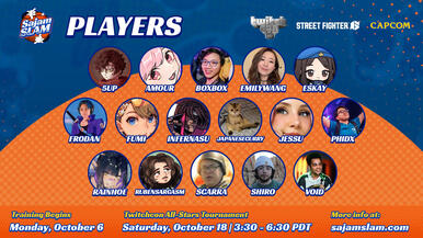 Sajam Slam x Twitch Rivals Tournament Roster at TwitchCon 2025